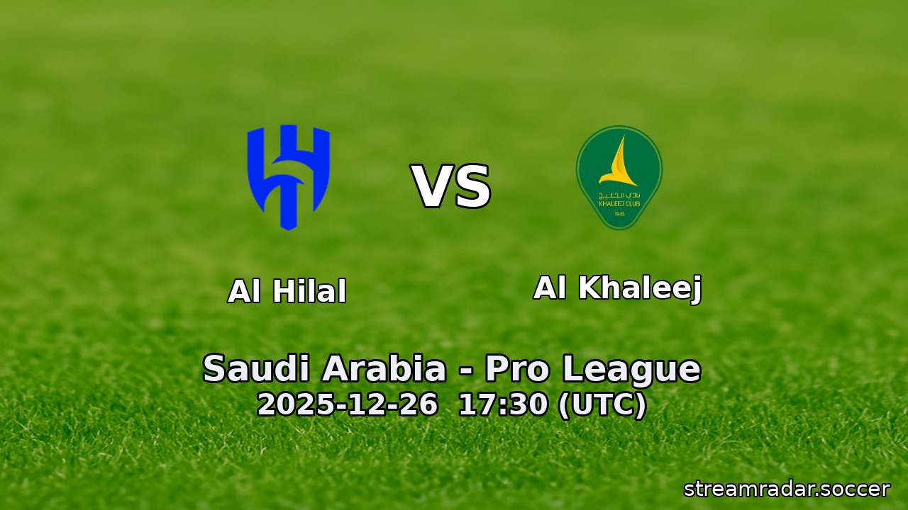 Al Hilal vs Al Khaleej