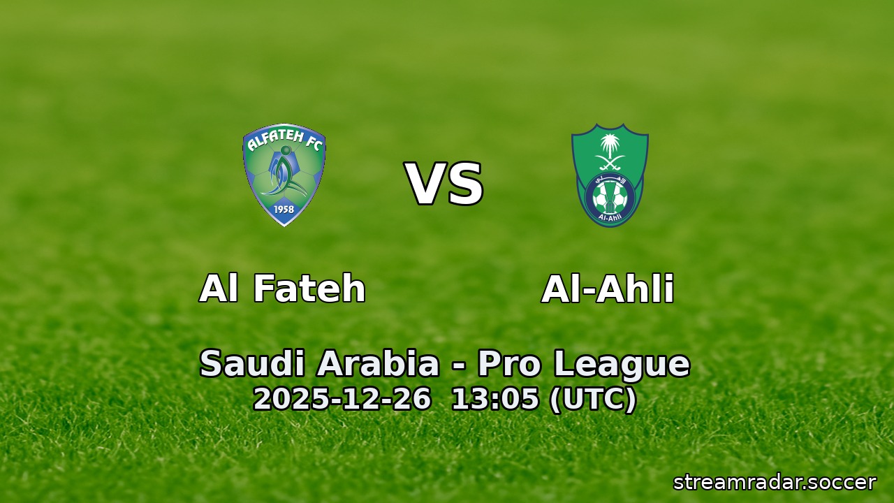 Al Fateh vs Al-Ahli