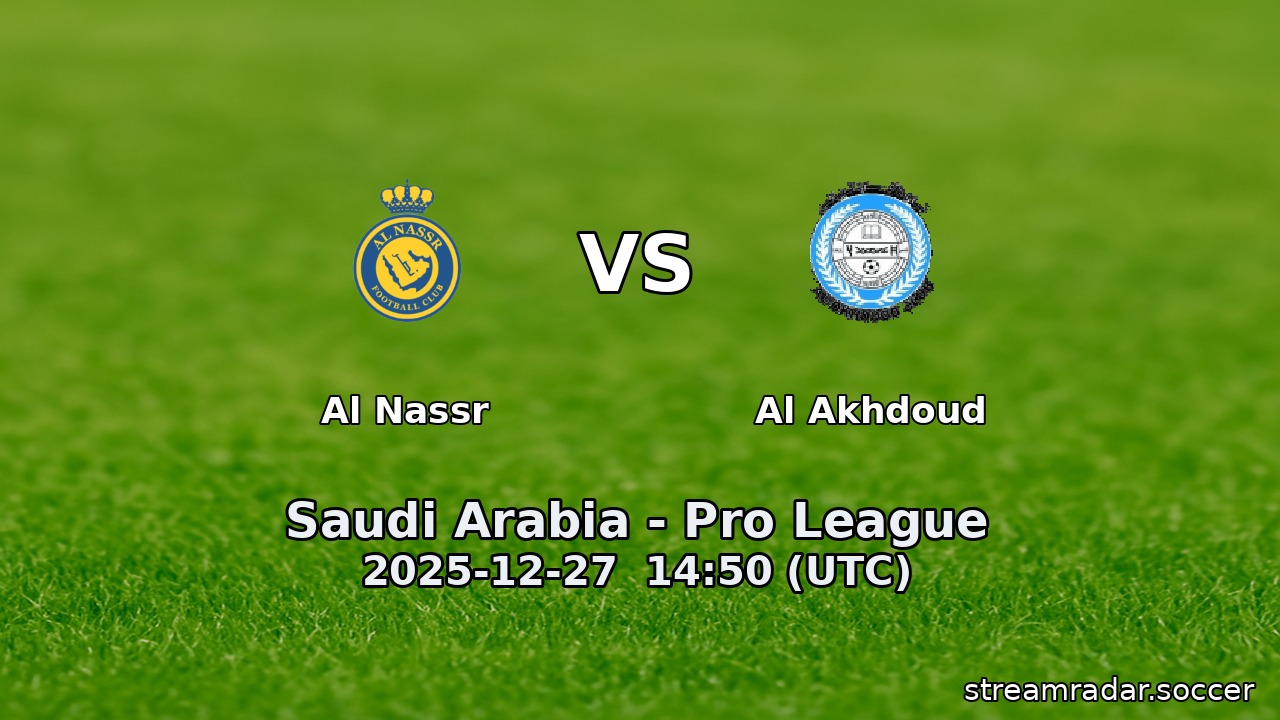 Al Nassr vs Al Akhdoud