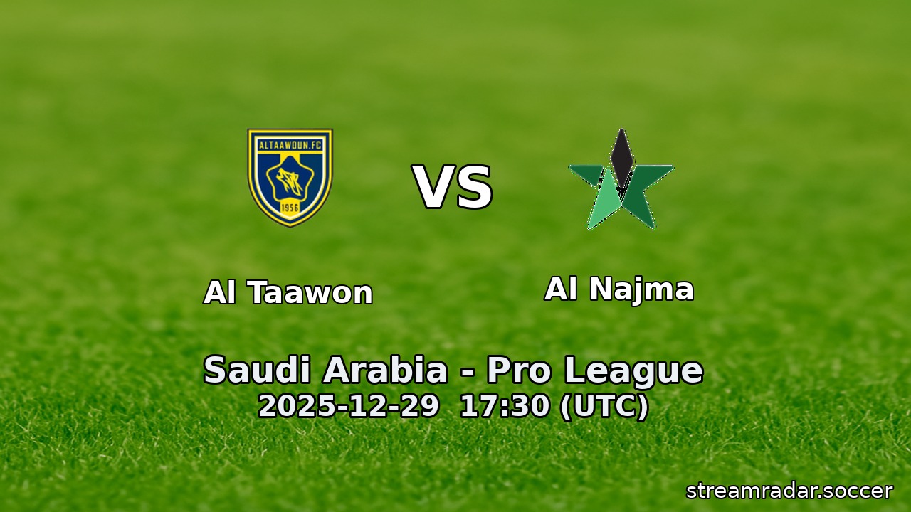 Al Taawon vs Al Najma