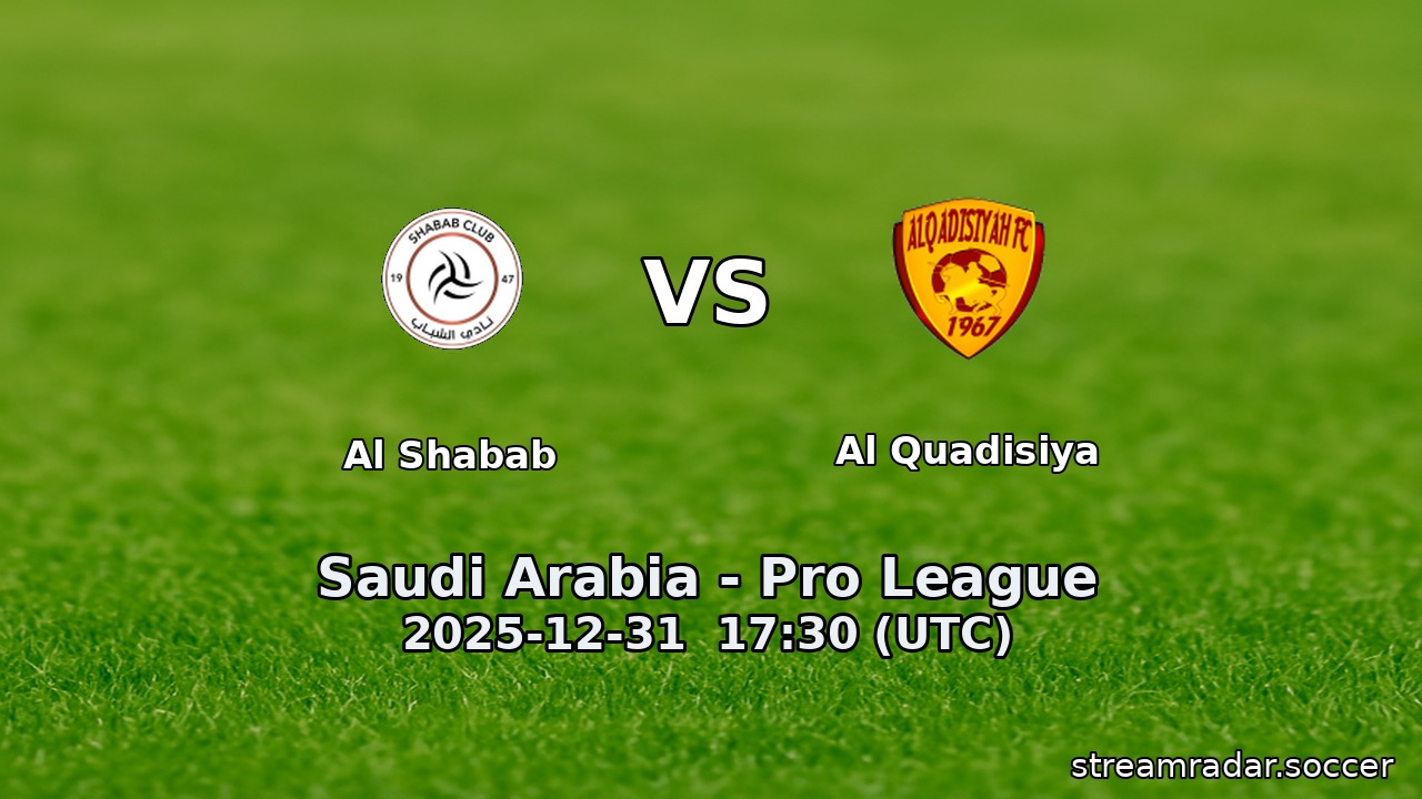 Al Shabab vs Al Quadisiya