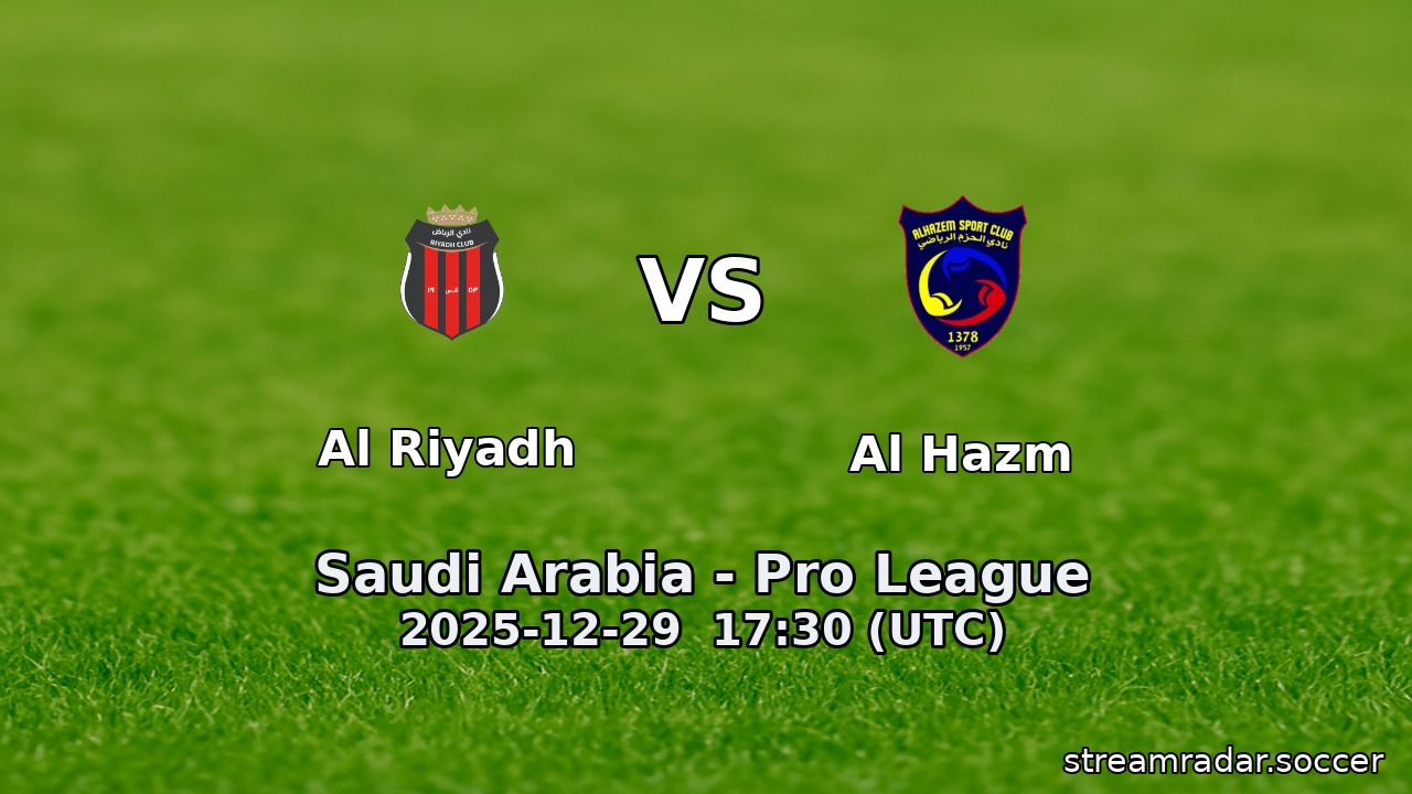 Al Riyadh vs Al Hazm