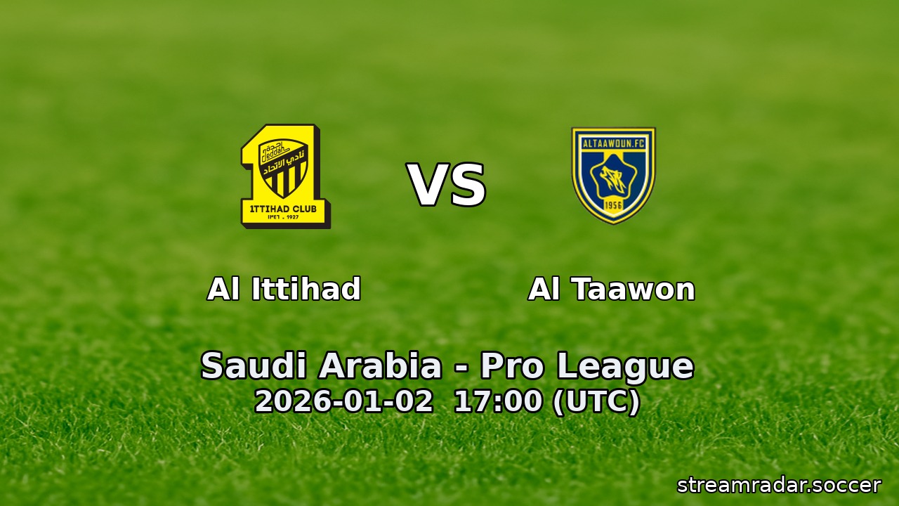 Al Ittihad vs Al Taawon