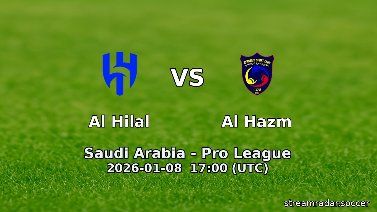 Al Hilal vs Al Hazm