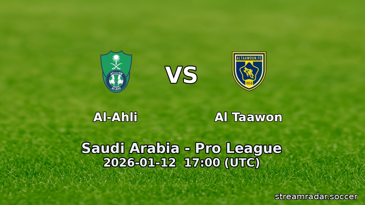 Al-Ahli vs Al Taawon