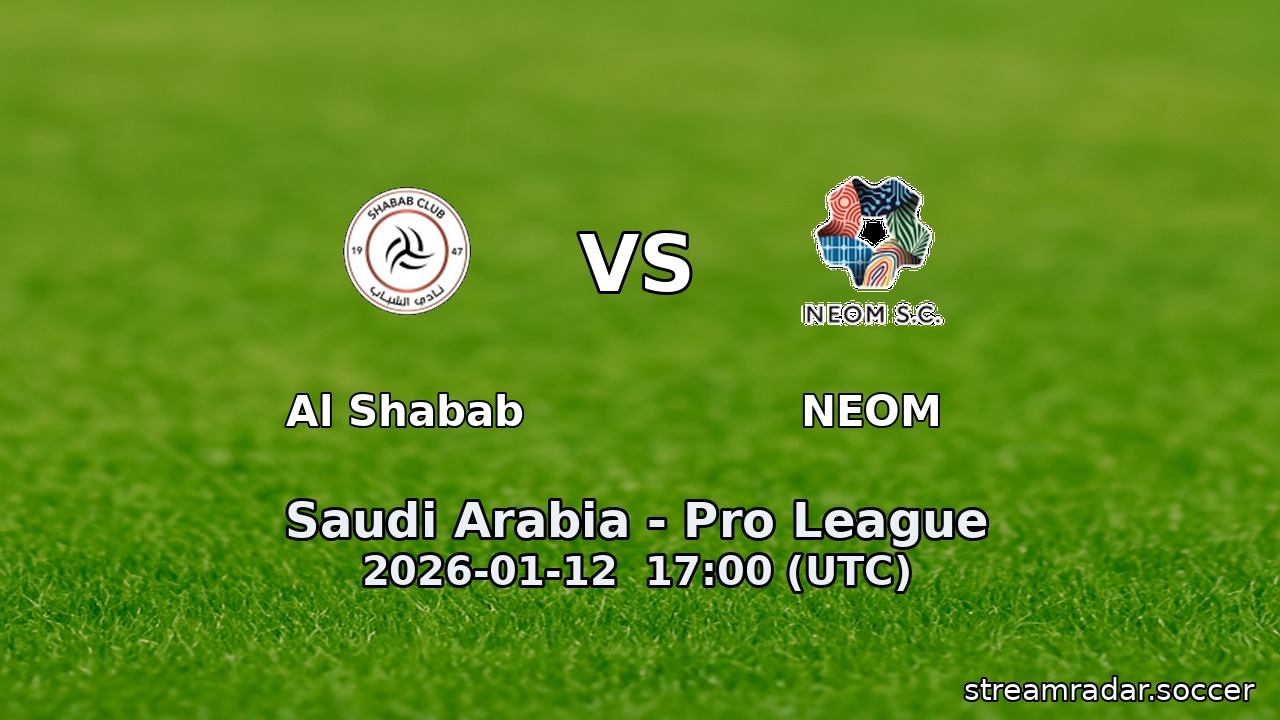 Al Shabab vs NEOM