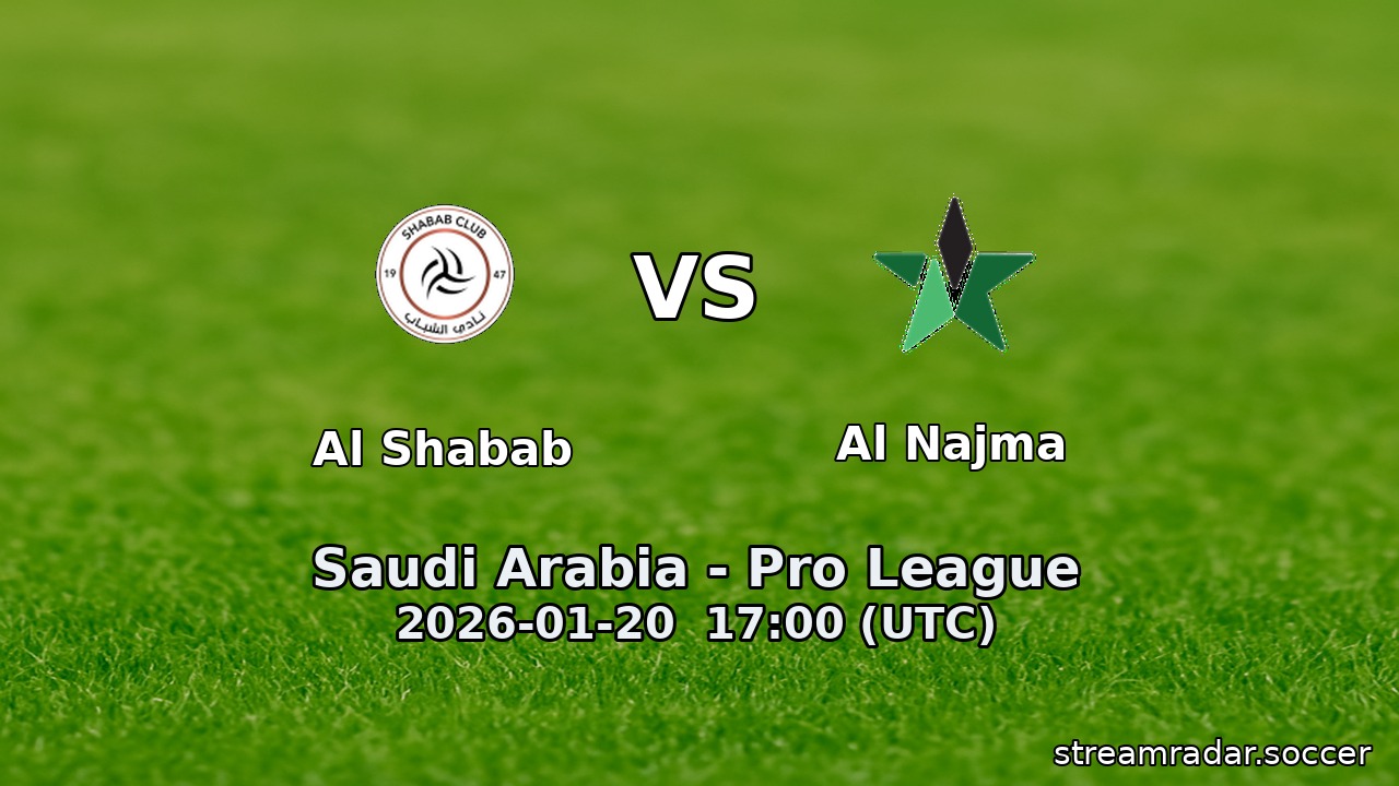 Al Shabab vs Al Najma