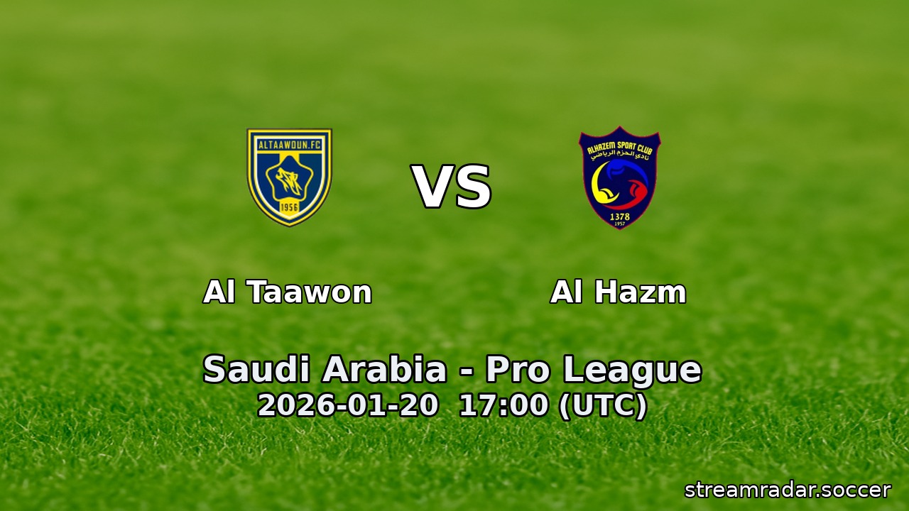 Al Taawon vs Al Hazm