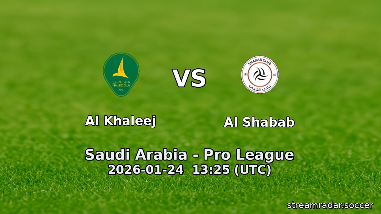 Al Khaleej vs Al Shabab
