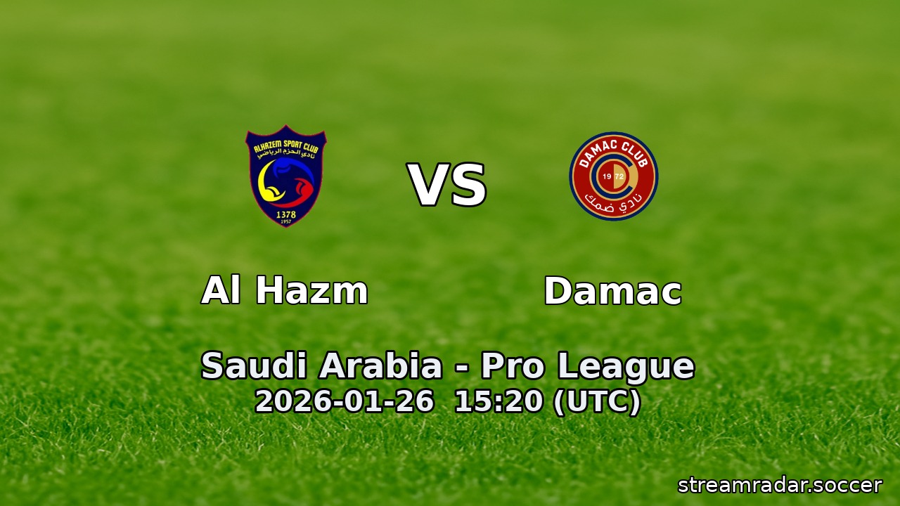 Al Hazm vs Damac