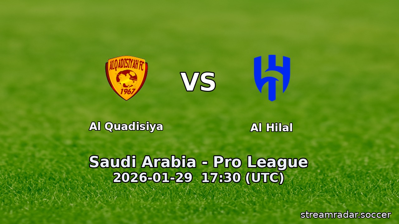Al Quadisiya vs Al Hilal