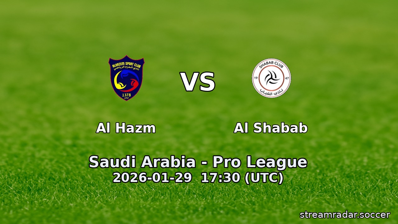 Al Hazm vs Al Shabab