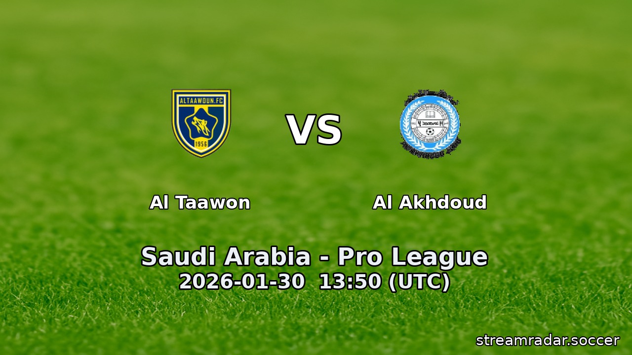 Al Taawon vs Al Akhdoud