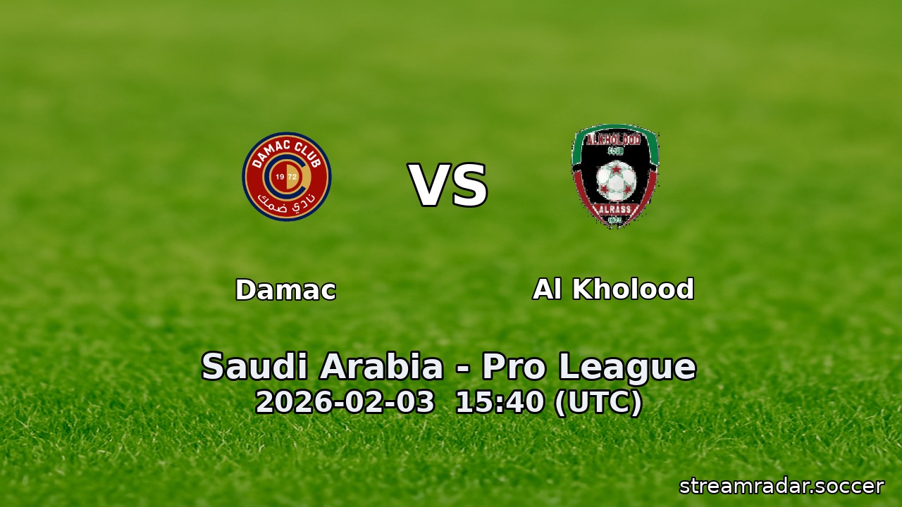 Damac vs Al Kholood