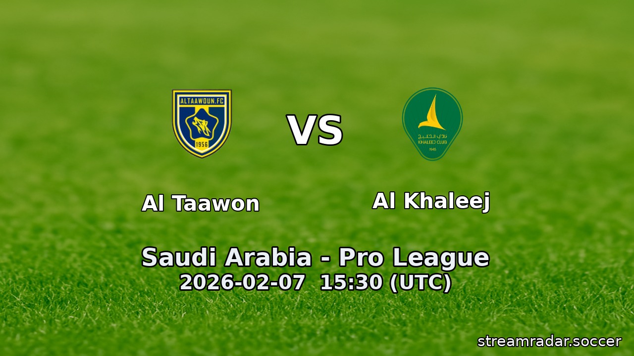 Al Taawon vs Al Khaleej