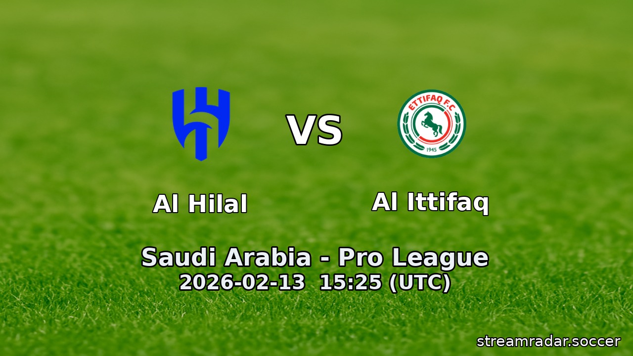 Al Hilal vs Al Ittifaq