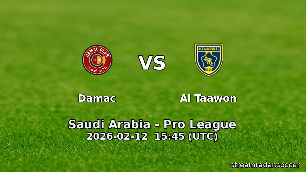 Damac vs Al Taawon