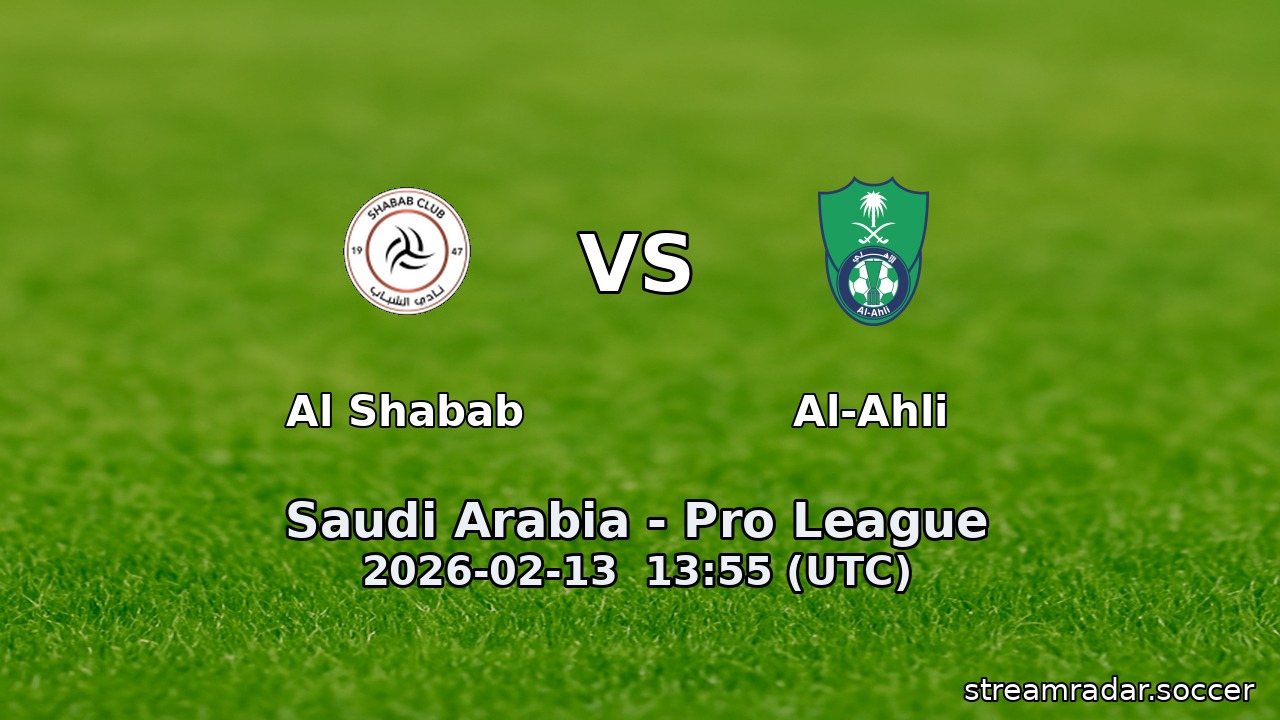 Al Shabab vs Al-Ahli
