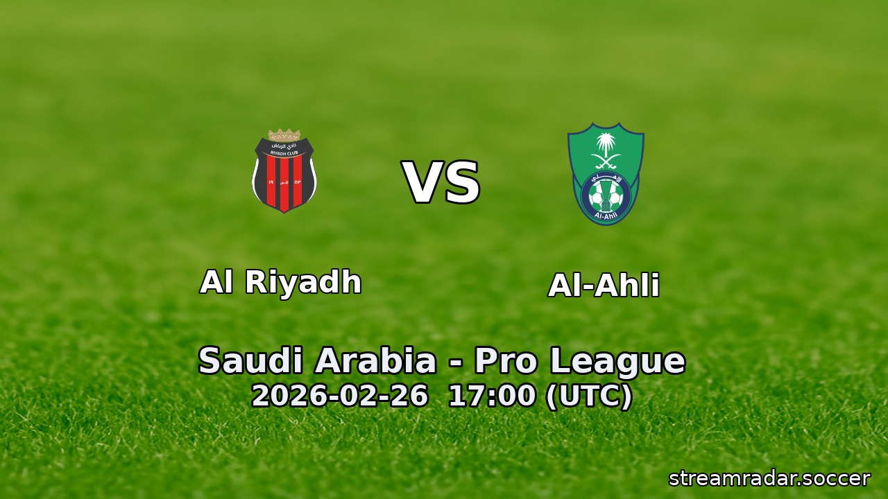 Al Riyadh vs Al-Ahli