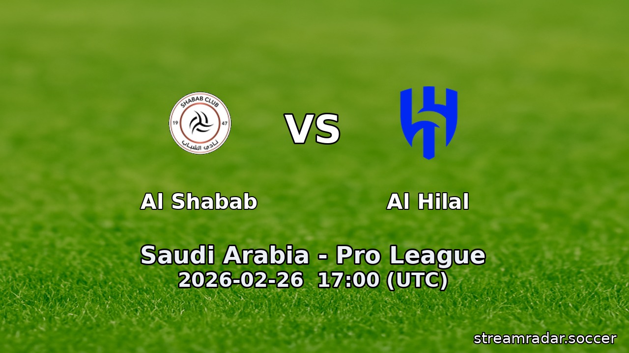 Al Shabab vs Al Hilal