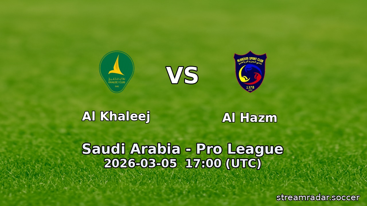 Al Khaleej vs Al Hazm
