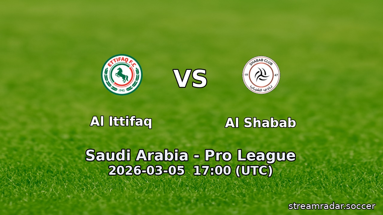 Al Ittifaq vs Al Shabab