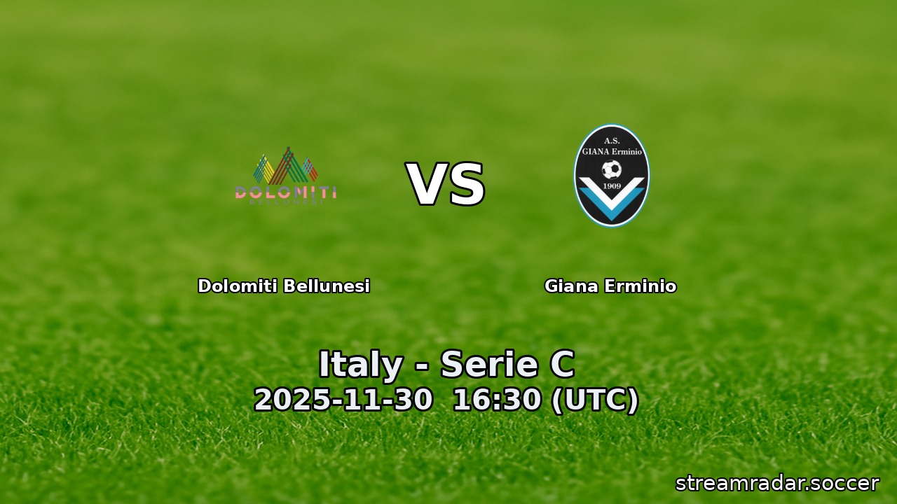 Dolomiti Bellunesi vs Giana Erminio