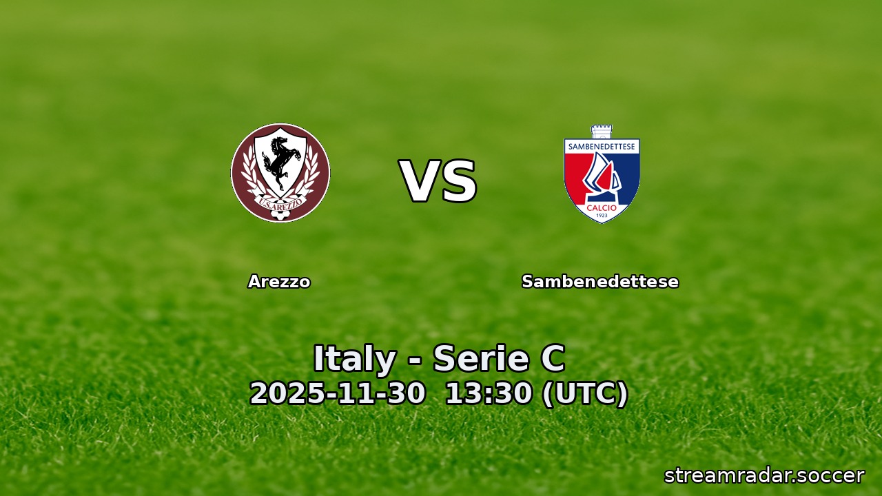 Arezzo vs Sambenedettese