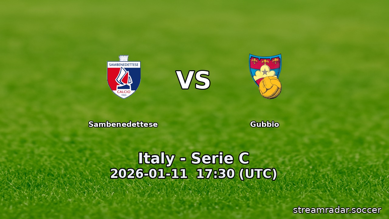 Sambenedettese vs Gubbio