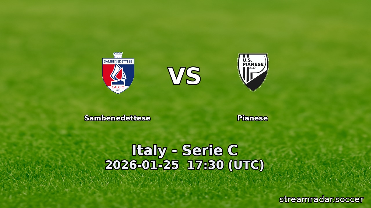 Sambenedettese vs Pianese