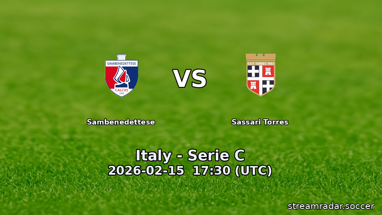 Sambenedettese vs Sassari Torres