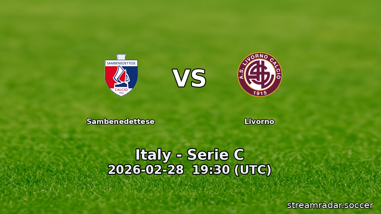 Sambenedettese vs Livorno