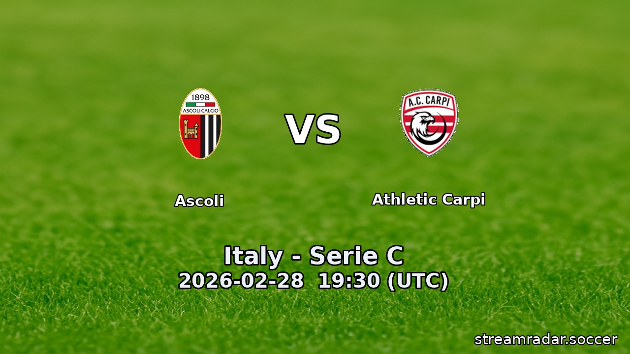 Ascoli vs Athletic Carpi