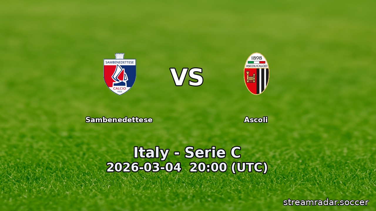 Sambenedettese vs Ascoli