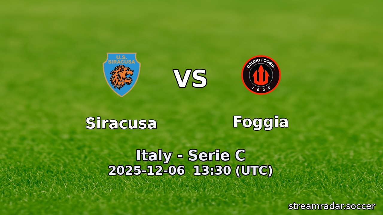 Siracusa vs Foggia