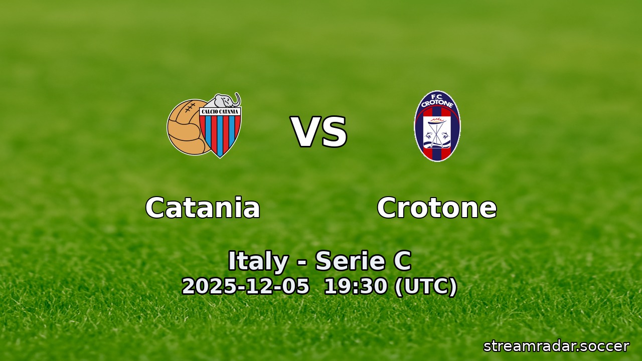 Catania vs Crotone