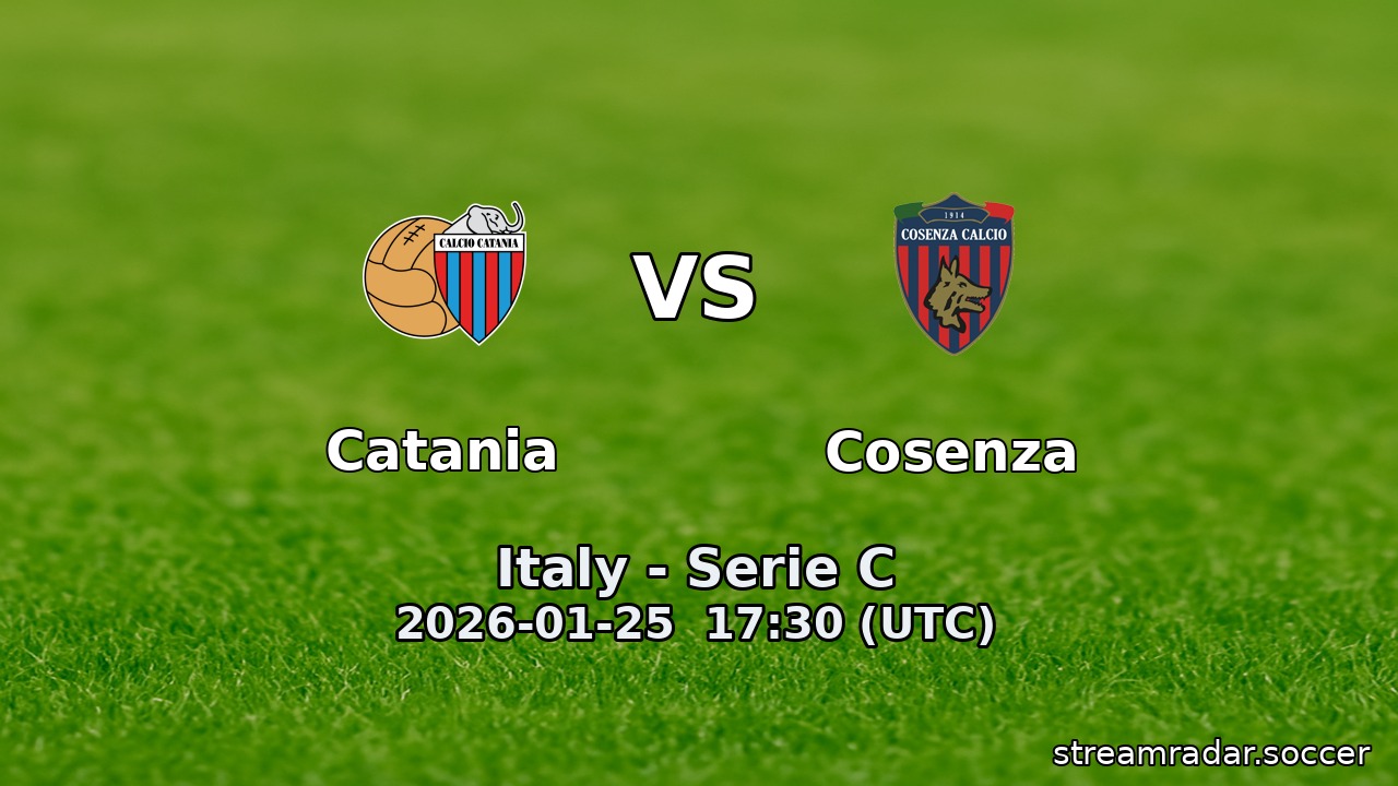 Catania vs Cosenza