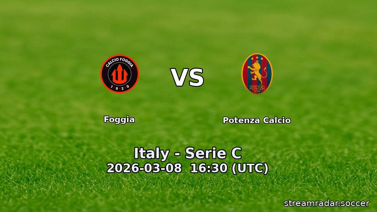Foggia vs Potenza Calcio