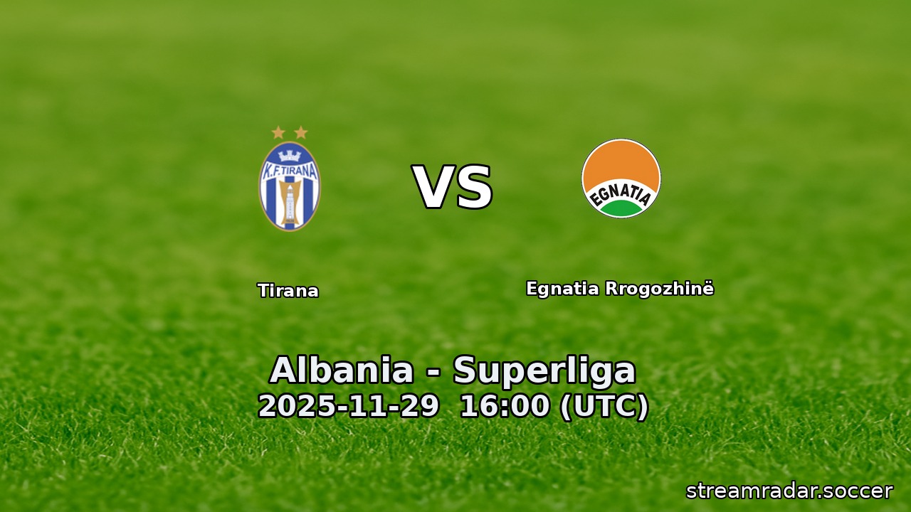 Tirana vs Egnatia Rrogozhinë