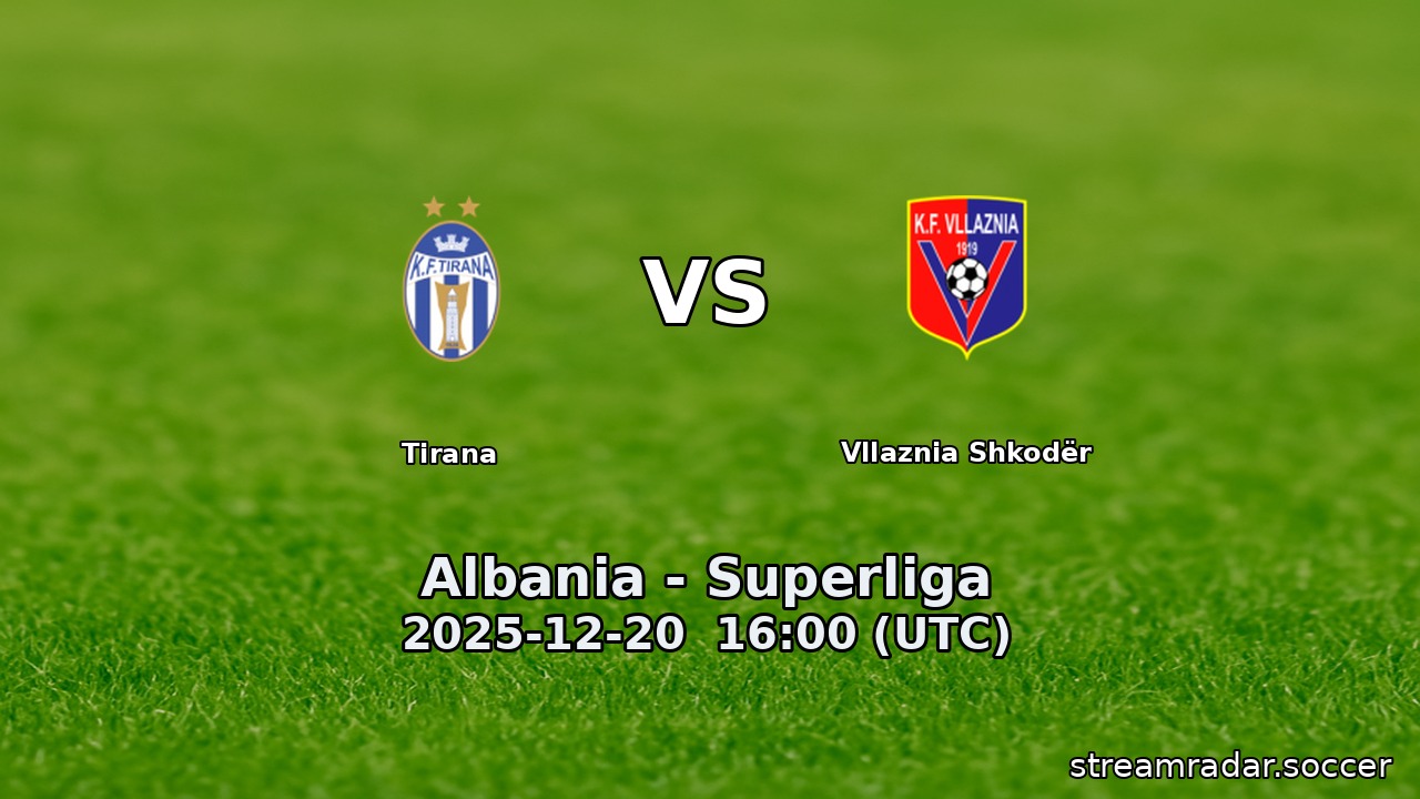 Tirana vs Vllaznia Shkodër