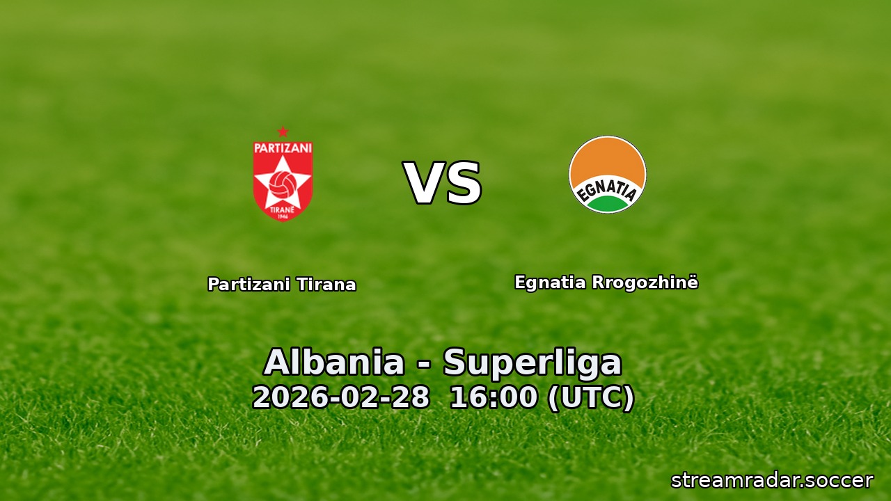 Partizani Tirana vs Egnatia Rrogozhinë