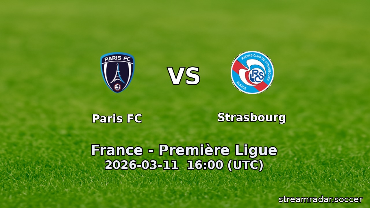 Paris FC vs Strasbourg