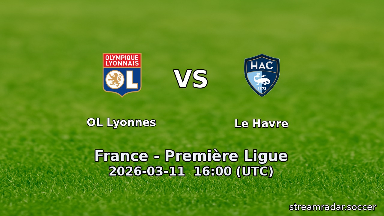 OL Lyonnes vs Le Havre