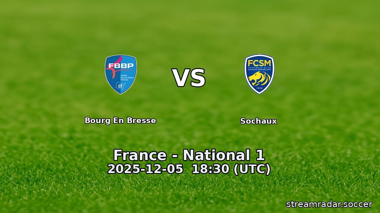 Bourg En Bresse vs Sochaux