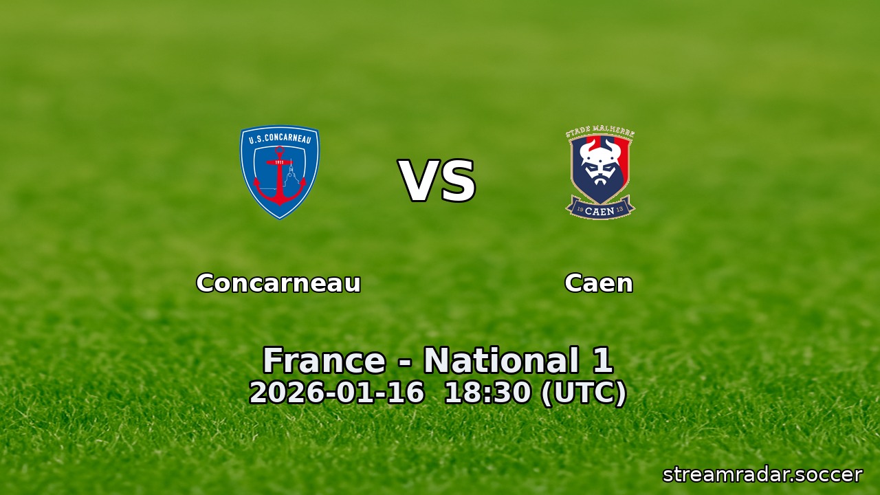 Concarneau vs Caen