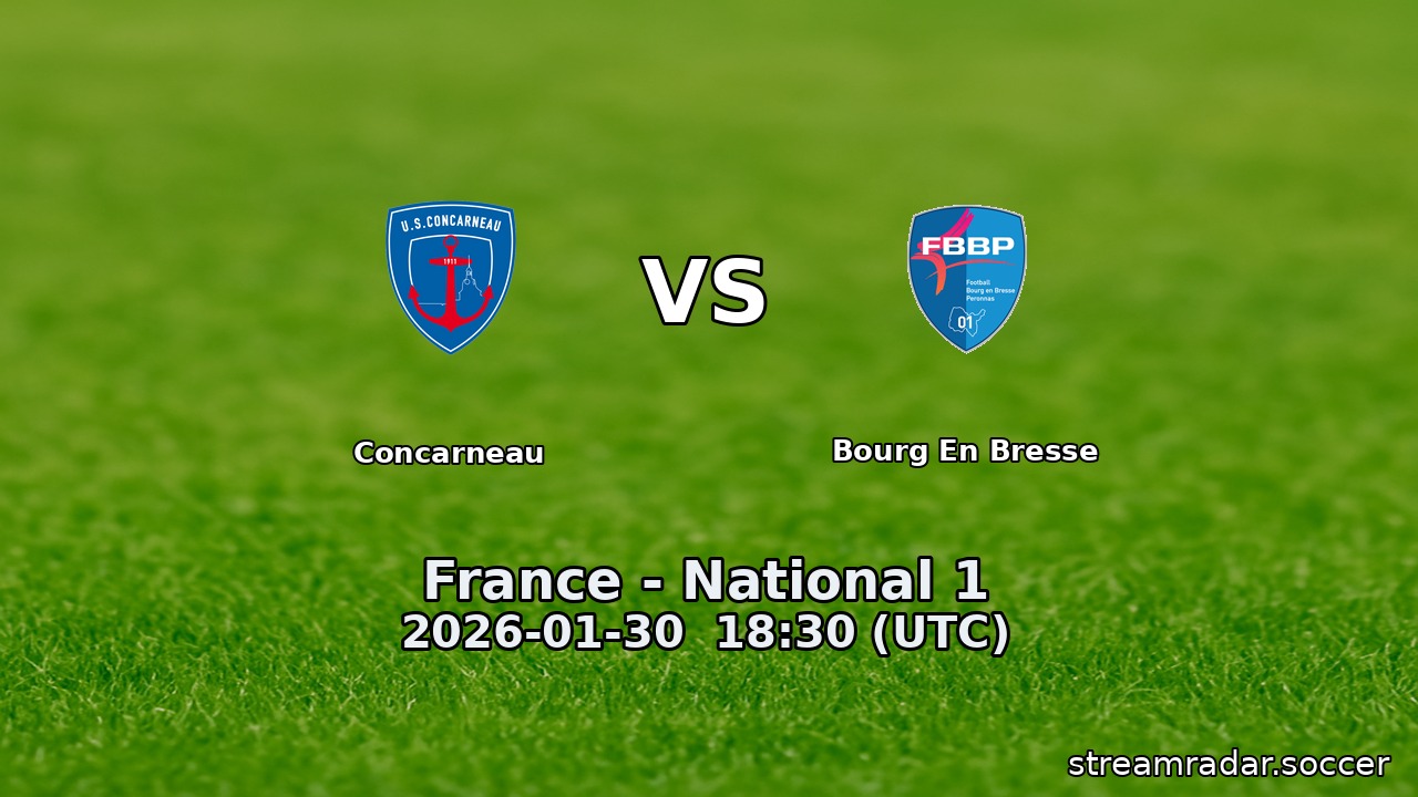 Concarneau vs Bourg En Bresse