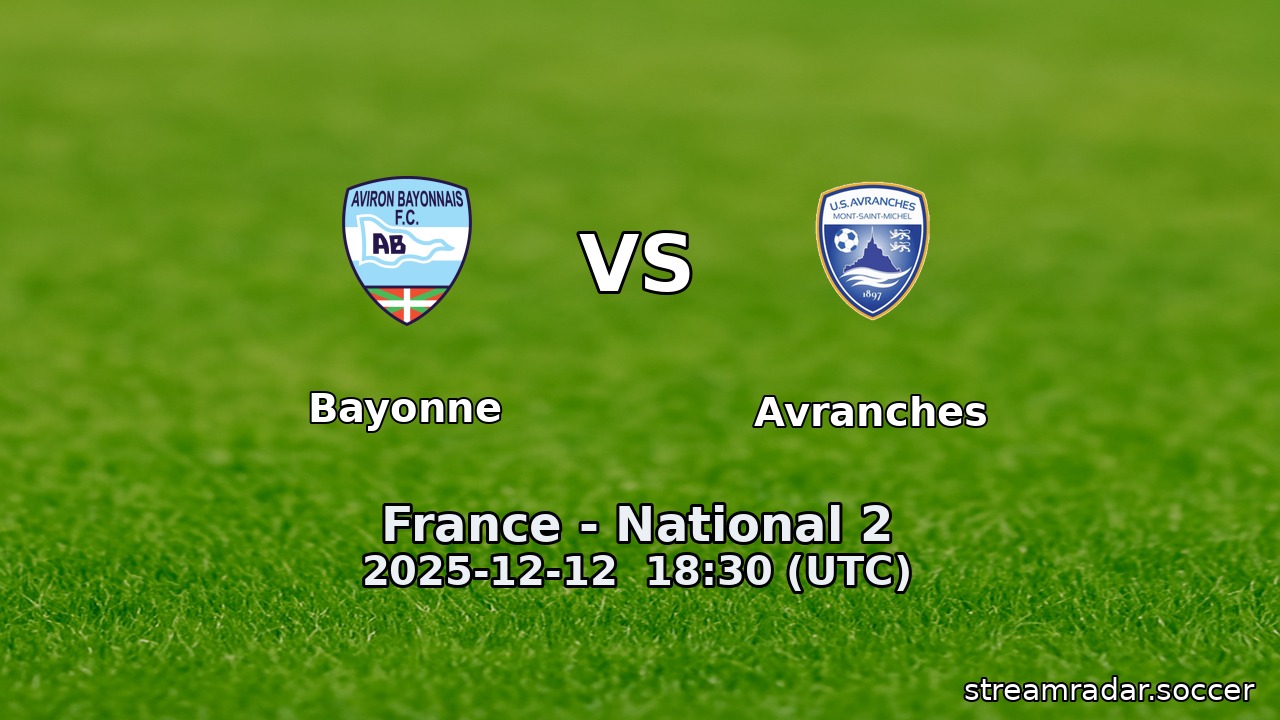 Bayonne vs Avranches