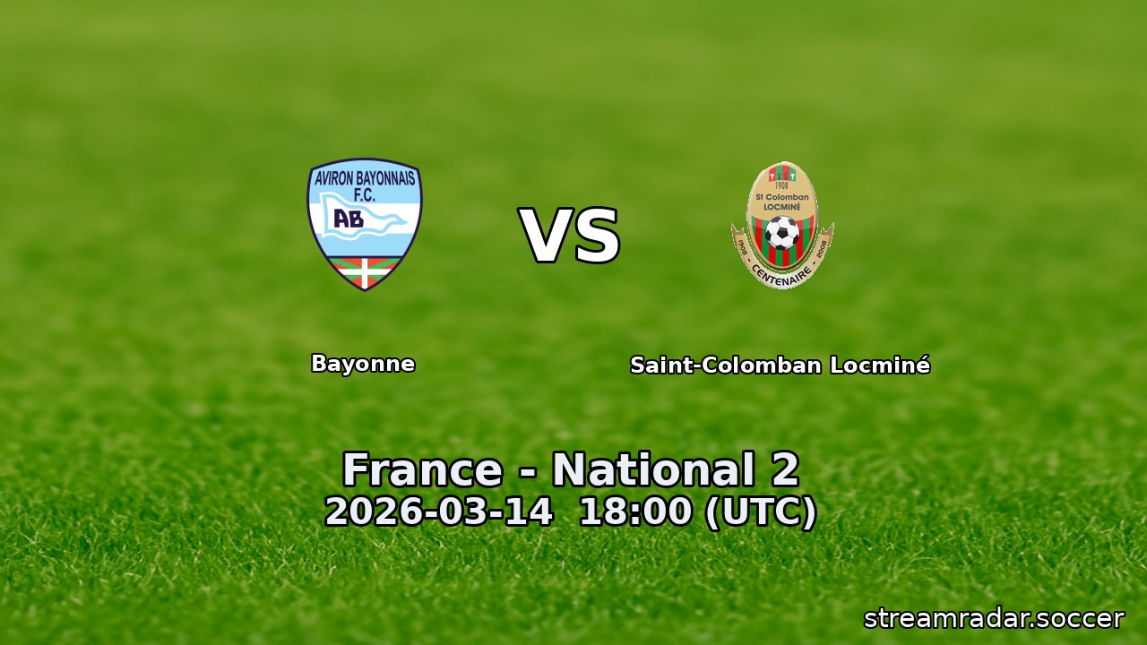 Bayonne vs Saint-Colomban Locminé