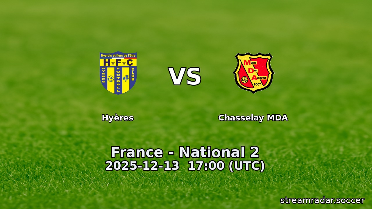 Hyères vs Chasselay MDA