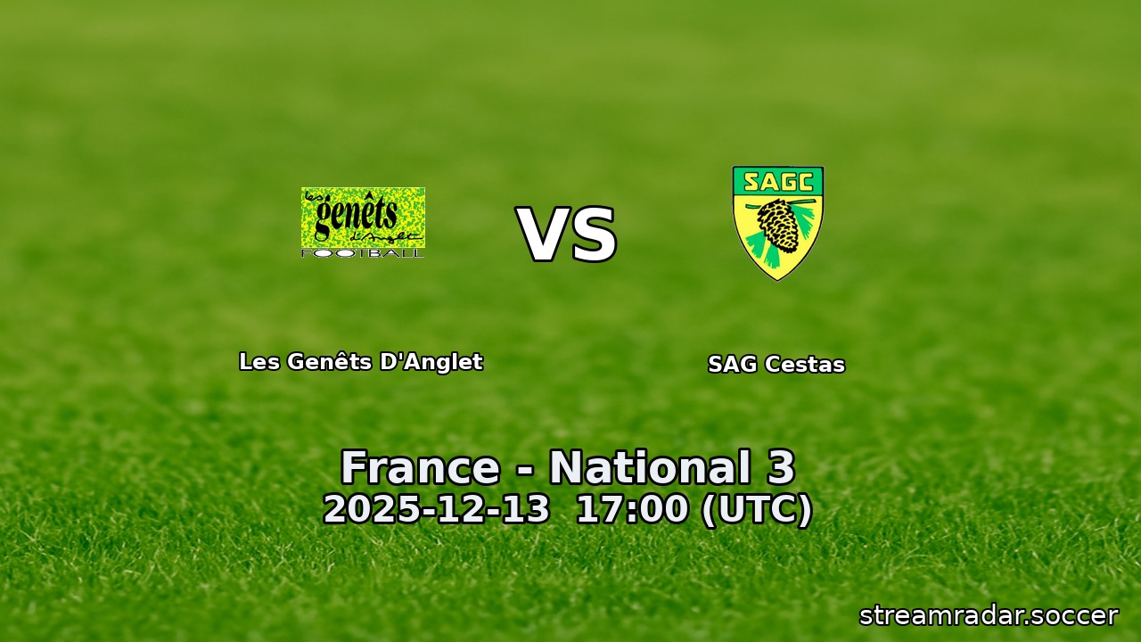 Les Genêts D'Anglet vs SAG Cestas